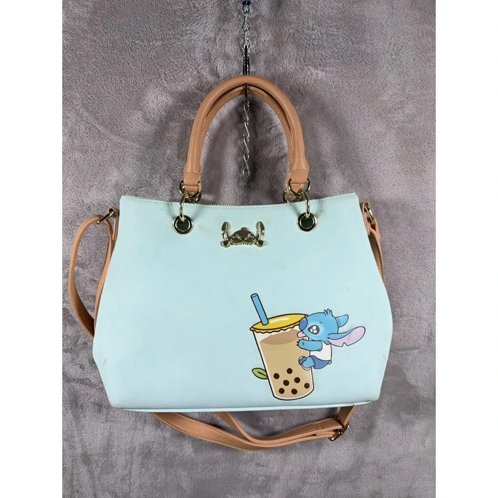 Loungefly Disney Lilo & Stitch Boba Tea Satchel Handbag Purse Bubble Tea Kawaii